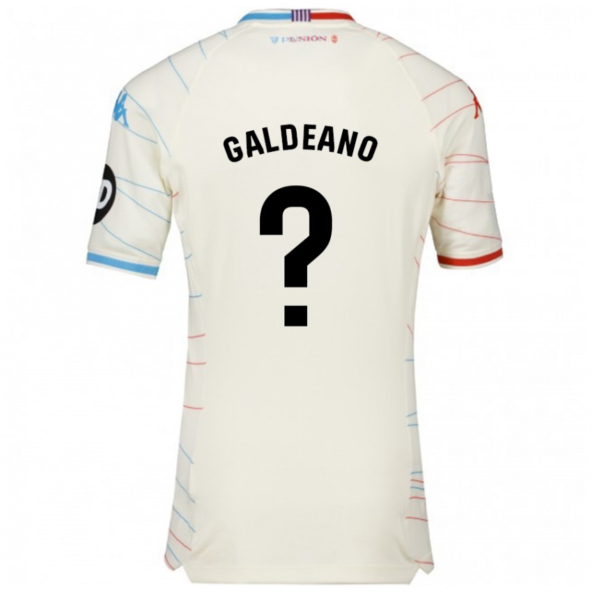 Niño Camiseta Alejandro Galdeano #0 Blanco Rojo Azul 2ª Equipación 2024/25 La Camisa México