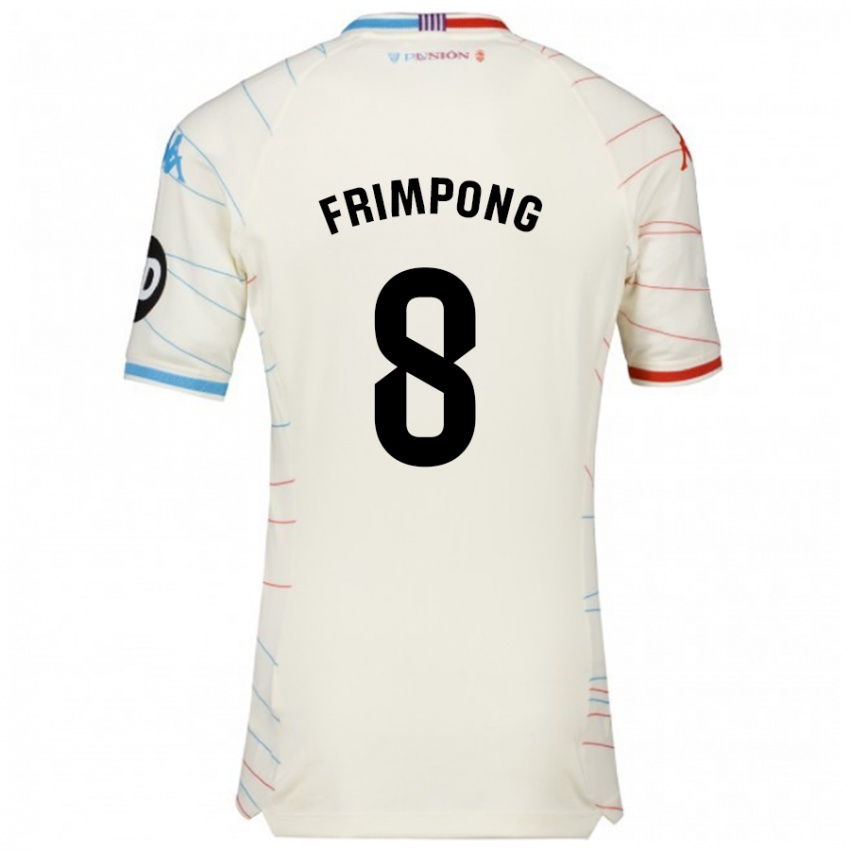 Niño Camiseta Eugene Frimpong #8 Blanco Rojo Azul 2ª Equipación 2024/25 La Camisa México