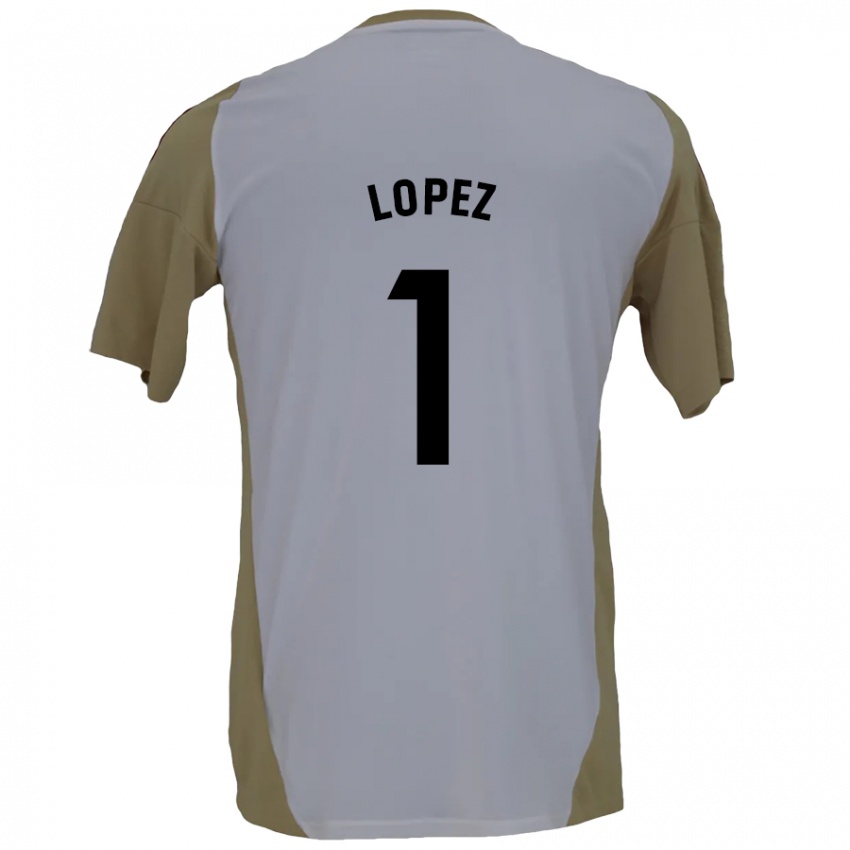 Niño Camiseta Luis López #1 Marrón Blanco 2ª Equipación 2024/25 La Camisa México