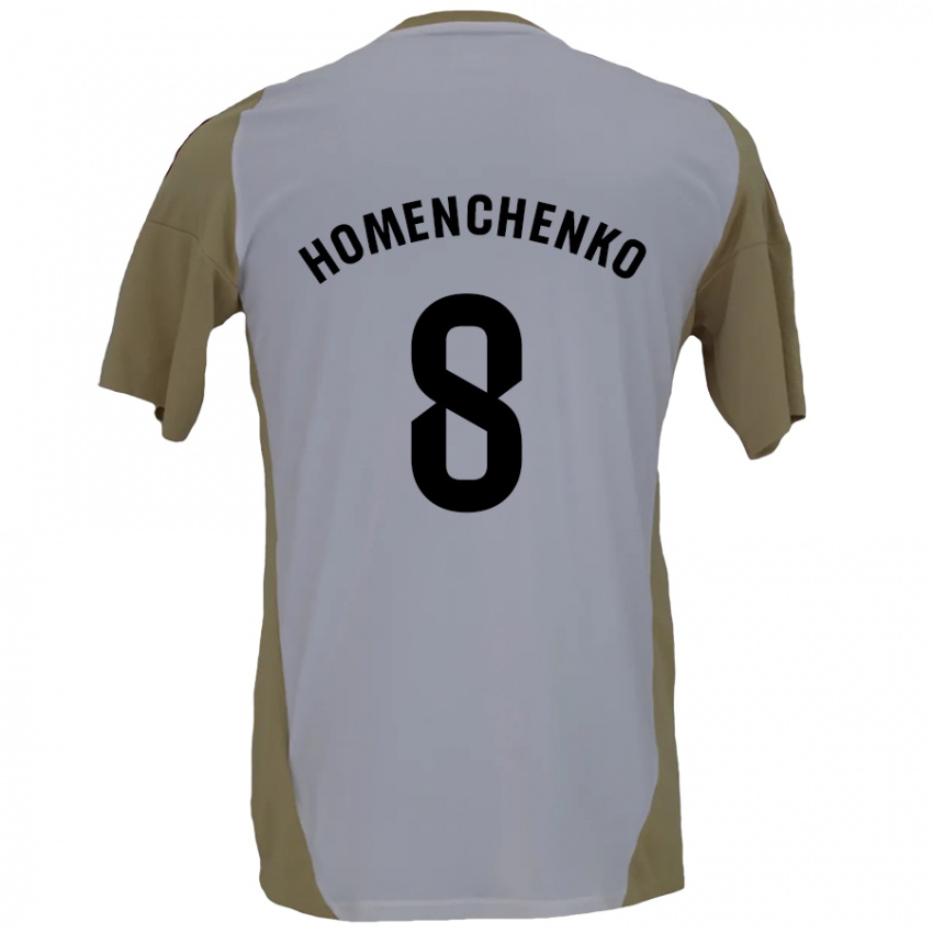 Niño Camiseta Santiago Homenchenko #8 Marrón Blanco 2ª Equipación 2024/25 La Camisa México