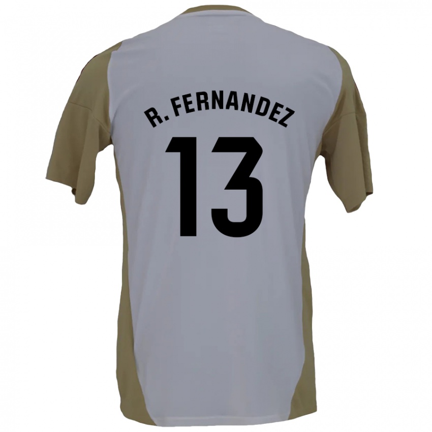 Niño Camiseta Raúl Fernández #13 Marrón Blanco 2ª Equipación 2024/25 La Camisa México