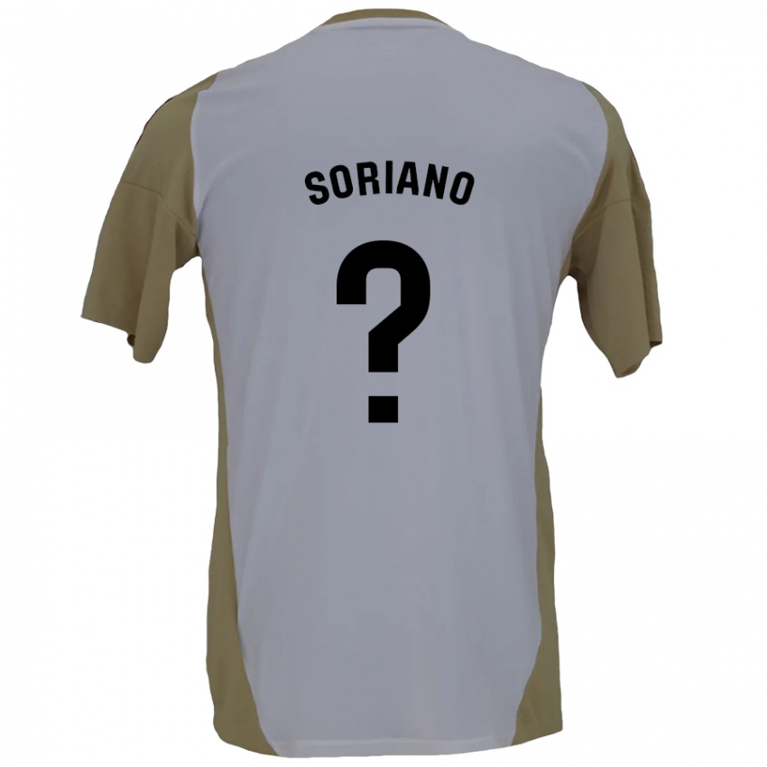 Niño Camiseta Adrián Soriano #0 Marrón Blanco 2ª Equipación 2024/25 La Camisa México