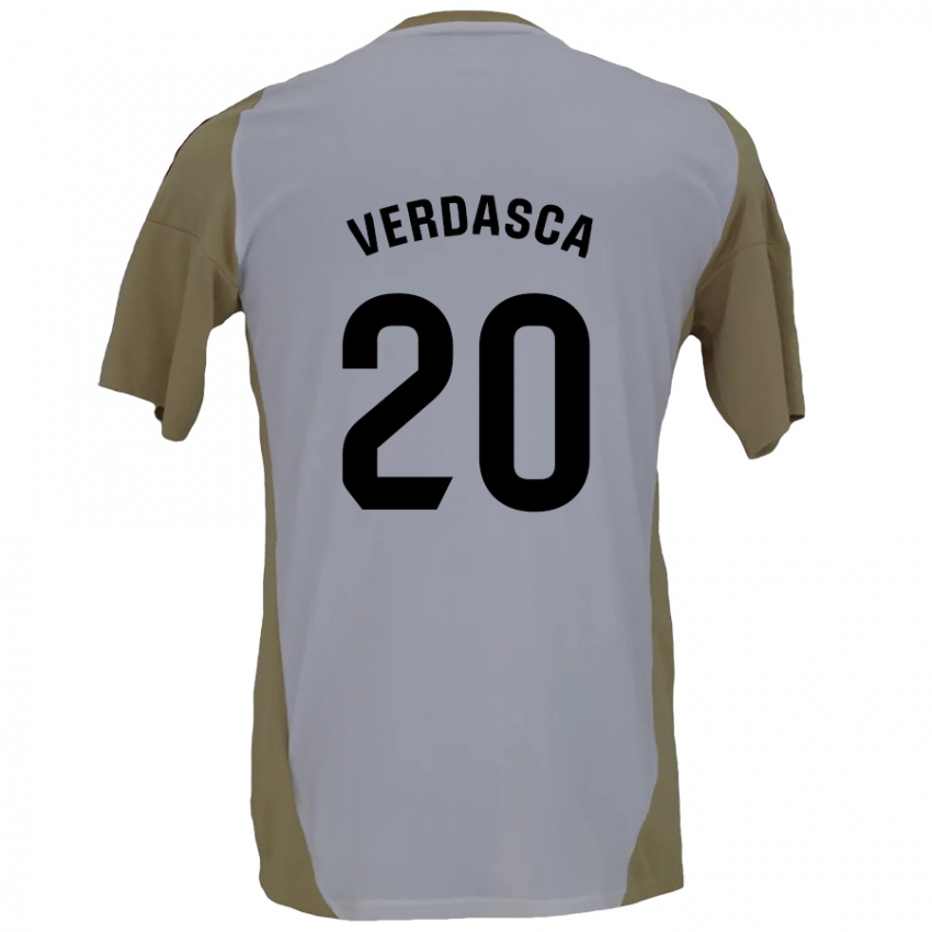 Niño Camiseta Diogo Verdasca #20 Marrón Blanco 2ª Equipación 2024/25 La Camisa México