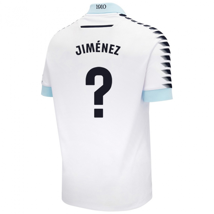 Niño Camiseta Álvaro Jiménez #0 Blanco Azul 2ª Equipación 2024/25 La Camisa México