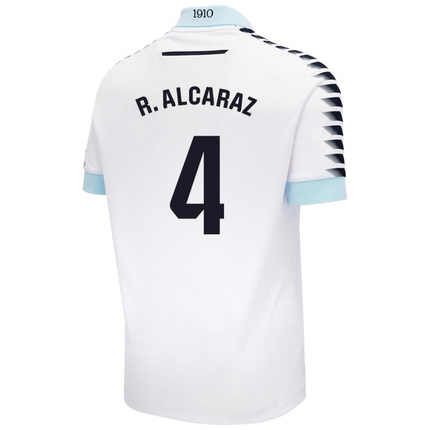 Niño Camiseta Rubén Alcaraz #4 Blanco Azul 2ª Equipación 2024/25 La Camisa México