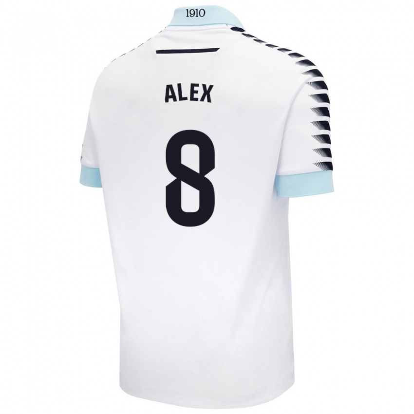 Niño Camiseta Álex Fernández #8 Blanco Azul 2ª Equipación 2024/25 La Camisa México