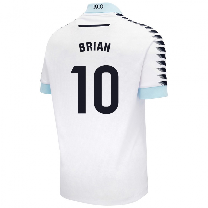 Niño Camiseta Brian Ocampo #10 Blanco Azul 2ª Equipación 2024/25 La Camisa México