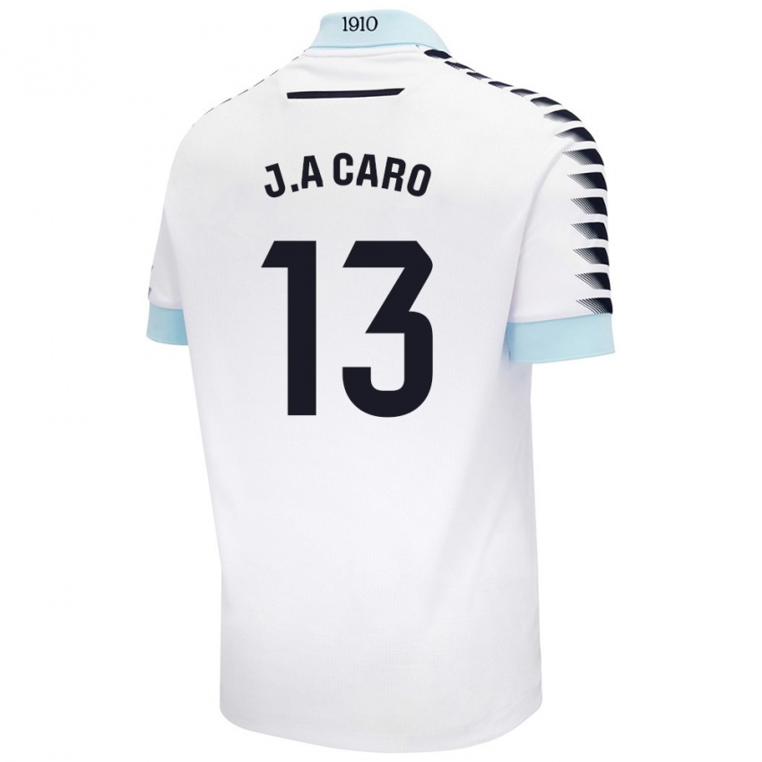 Niño Camiseta José Antonio Caro #13 Blanco Azul 2ª Equipación 2024/25 La Camisa México