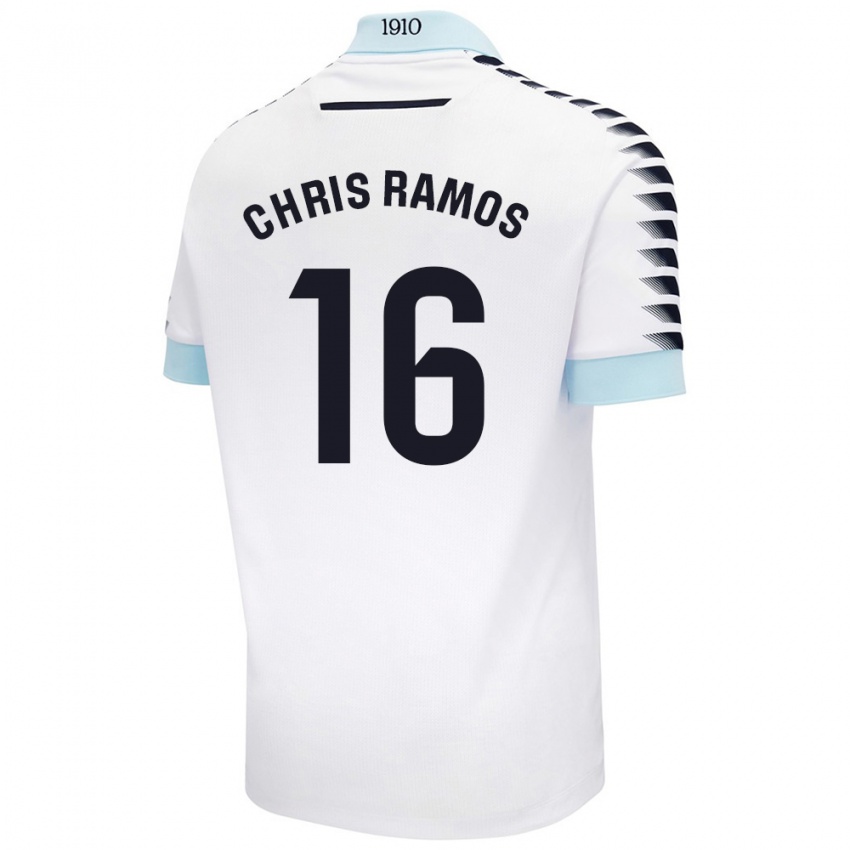 Niño Camiseta Chris Ramos #16 Blanco Azul 2ª Equipación 2024/25 La Camisa México