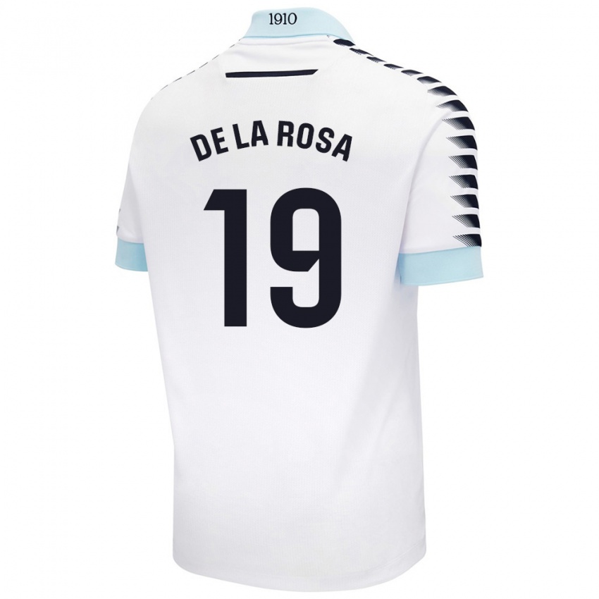 Niño Camiseta José Antonio De La Rosa #19 Blanco Azul 2ª Equipación 2024/25 La Camisa México