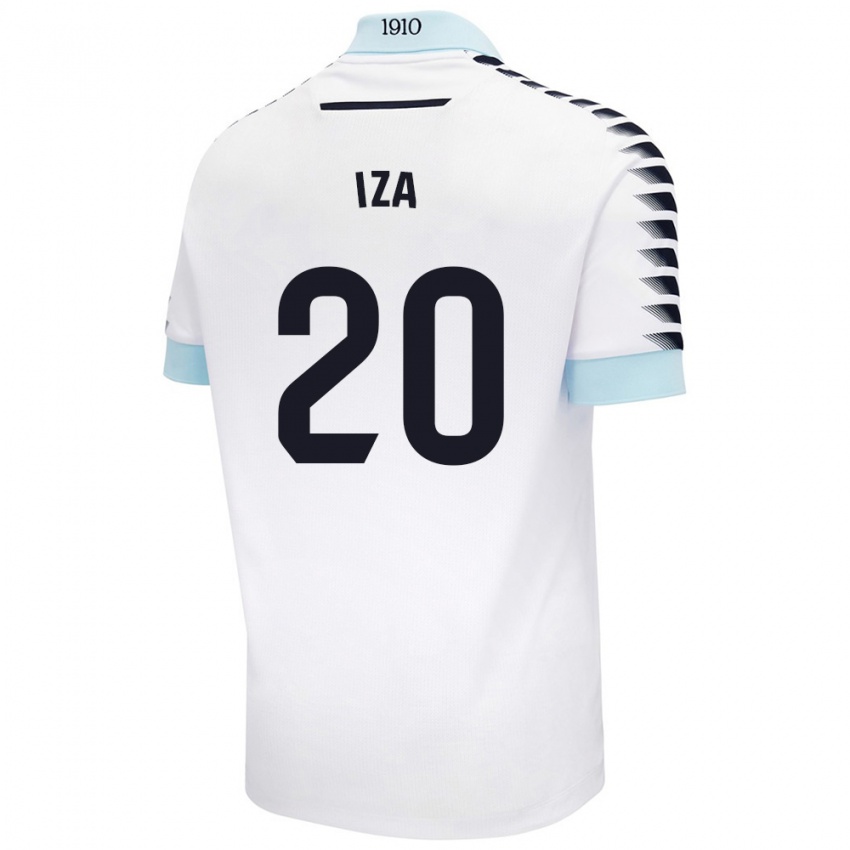 Niño Camiseta Iza Carcelén #20 Blanco Azul 2ª Equipación 2024/25 La Camisa México