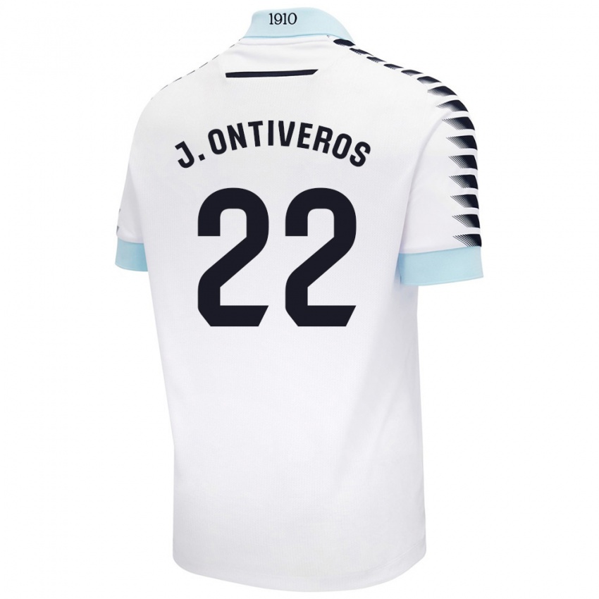 Niño Camiseta Javi Ontiveros #22 Blanco Azul 2ª Equipación 2024/25 La Camisa México