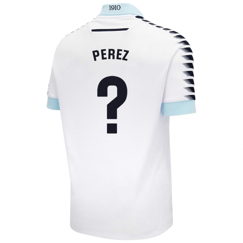 Niño Camiseta Ángel Pérez #0 Blanco Azul 2ª Equipación 2024/25 La Camisa México