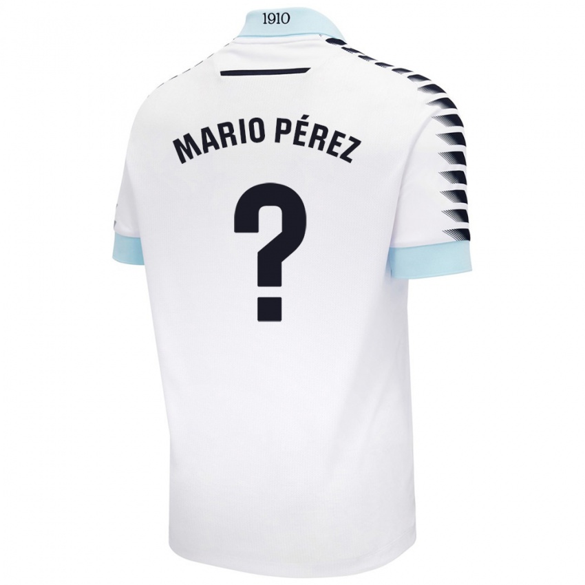 Niño Camiseta Mario Pérez #0 Blanco Azul 2ª Equipación 2024/25 La Camisa México