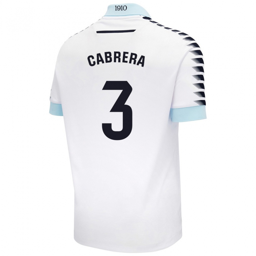 Niño Camiseta Julio Cabrera #3 Blanco Azul 2ª Equipación 2024/25 La Camisa México