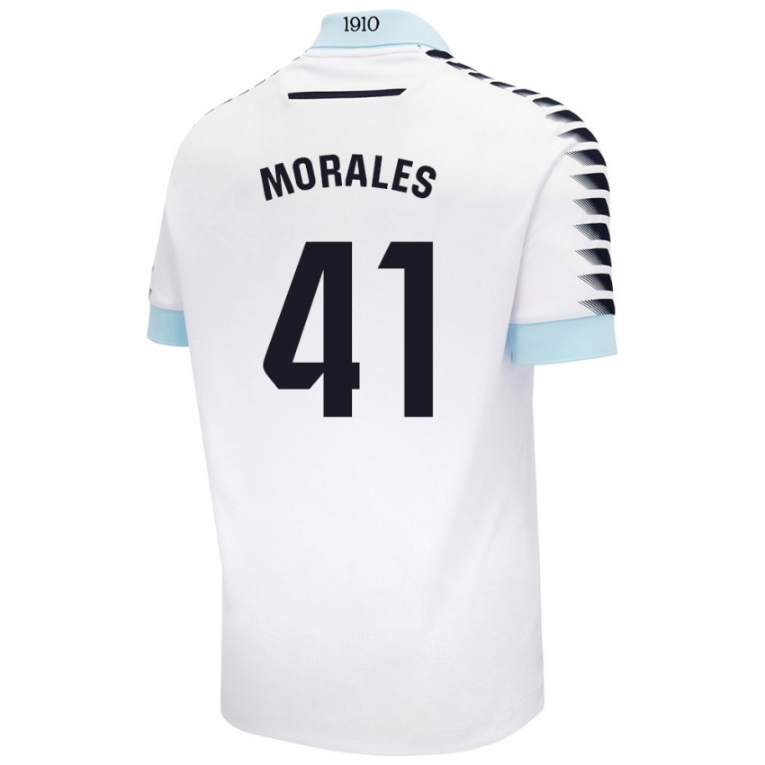 Niño Camiseta Luis Morales #41 Blanco Azul 2ª Equipación 2024/25 La Camisa México