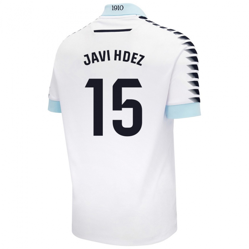 Niño Camiseta Javi Hernández #15 Blanco Azul 2ª Equipación 2024/25 La Camisa México