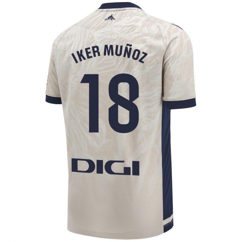 Niño Camiseta Iker Muñoz #18 Gris Claro 2ª Equipación 2024/25 La Camisa México