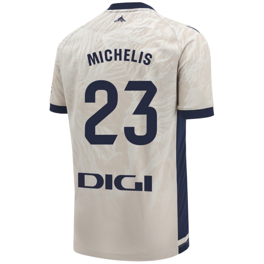 Niño Camiseta Nikolaos Michelis #23 Gris Claro 2ª Equipación 2024/25 La Camisa México