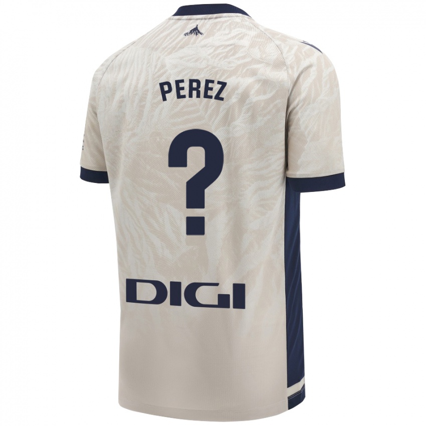 Niño Camiseta Bruno Perez #0 Gris Claro 2ª Equipación 2024/25 La Camisa México