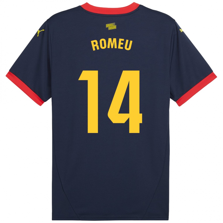 Niño Camiseta Oriol Romeu #14 Azul Marino Rojo 2ª Equipación 2024/25 La Camisa México