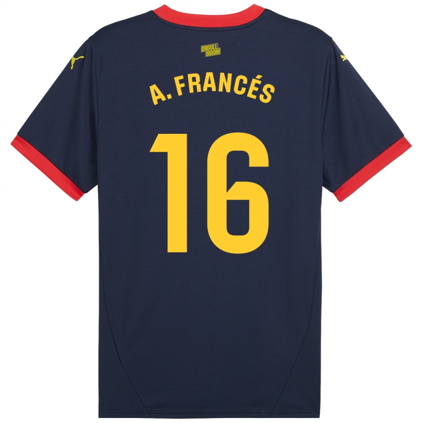 Niño Camiseta Alejandro Francés #16 Azul Marino Rojo 2ª Equipación 2024/25 La Camisa México