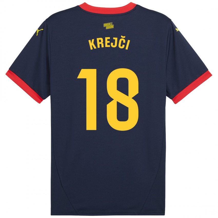 Niño Camiseta Ladislav Krejci #18 Azul Marino Rojo 2ª Equipación 2024/25 La Camisa México