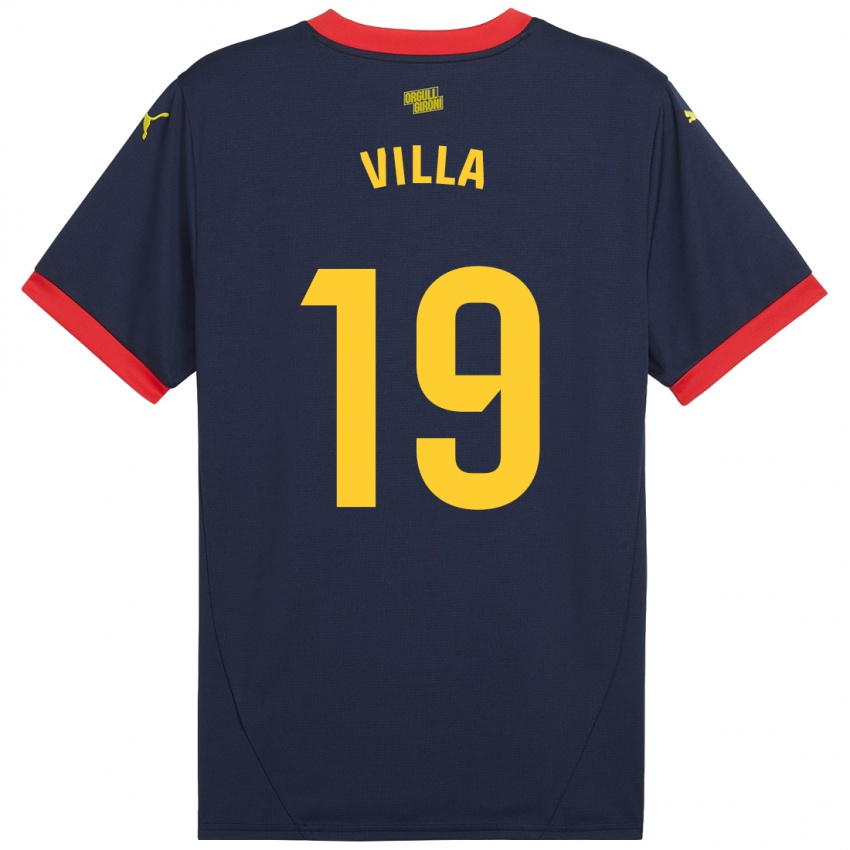 Niño Camiseta Toni Villa #19 Azul Marino Rojo 2ª Equipación 2024/25 La Camisa México