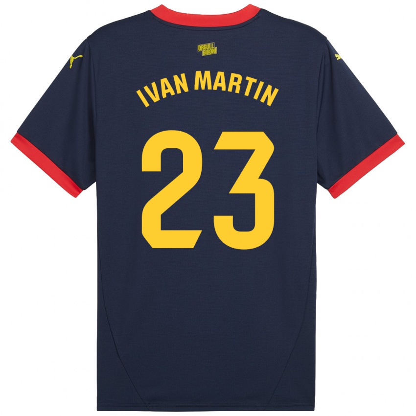 Niño Camiseta Iván Martín #23 Azul Marino Rojo 2ª Equipación 2024/25 La Camisa México