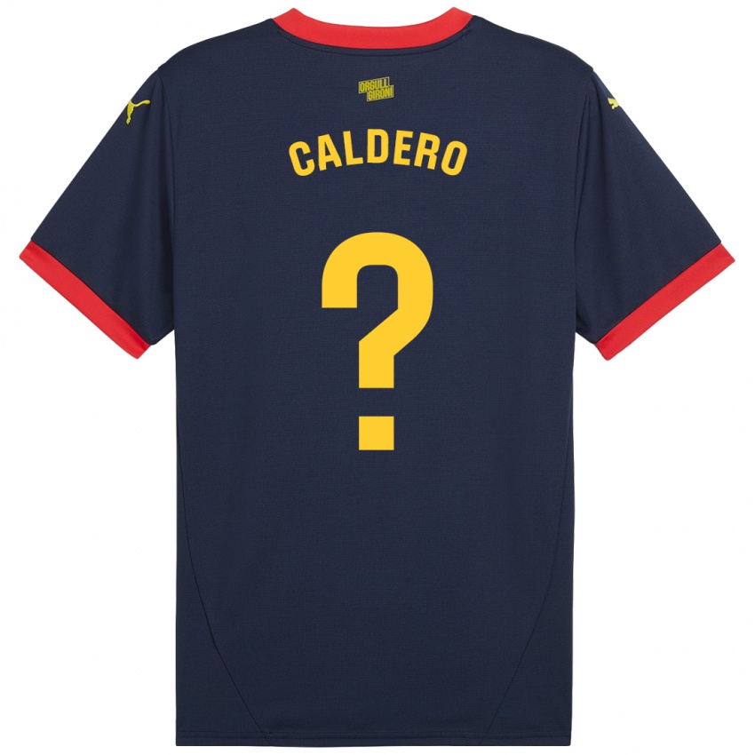 Niño Camiseta Nil Caldero #0 Azul Marino Rojo 2ª Equipación 2024/25 La Camisa México