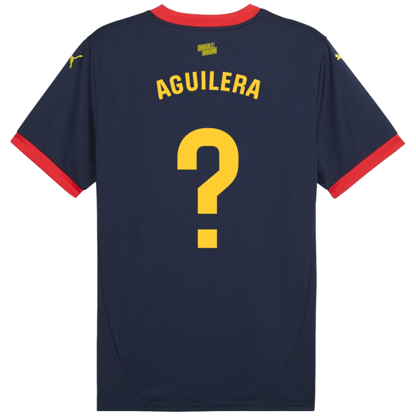 Niño Camiseta Oriol Aguilera #0 Azul Marino Rojo 2ª Equipación 2024/25 La Camisa México