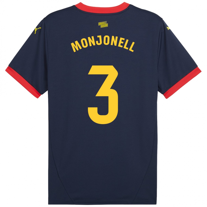 Niño Camiseta Eric Monjonell #3 Azul Marino Rojo 2ª Equipación 2024/25 La Camisa México