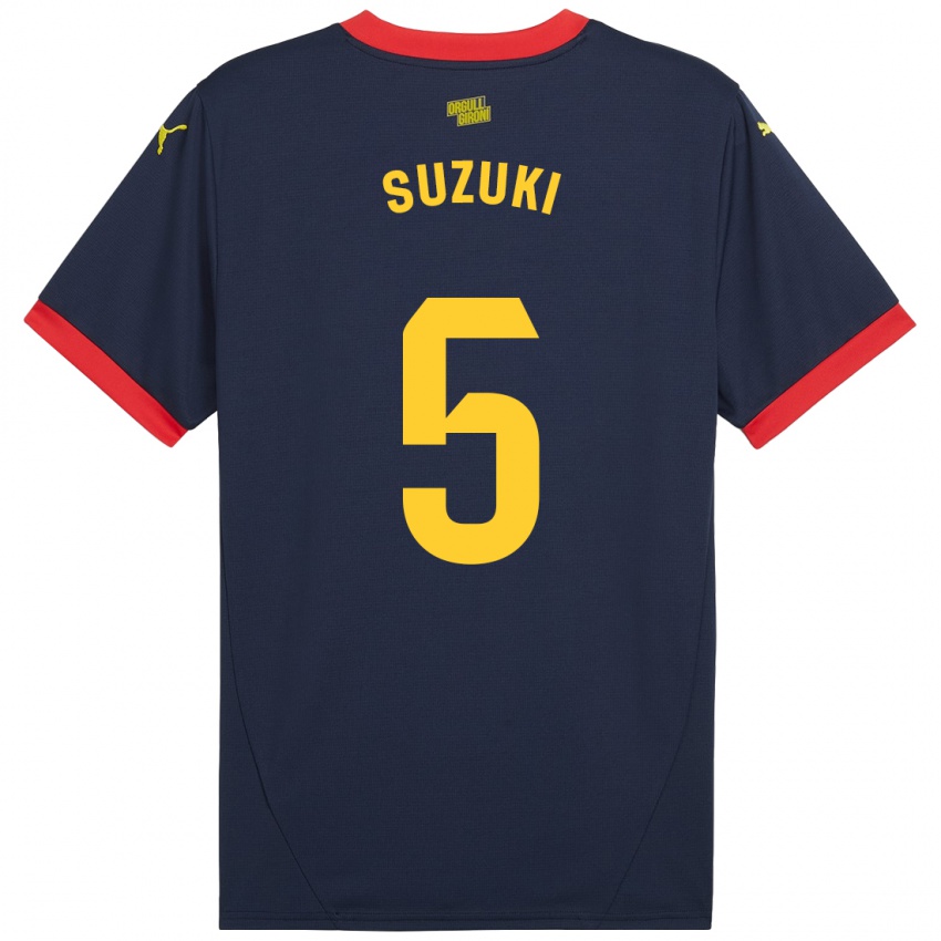 Niño Camiseta Wadi Ibrahim Suzuki #5 Azul Marino Rojo 2ª Equipación 2024/25 La Camisa México