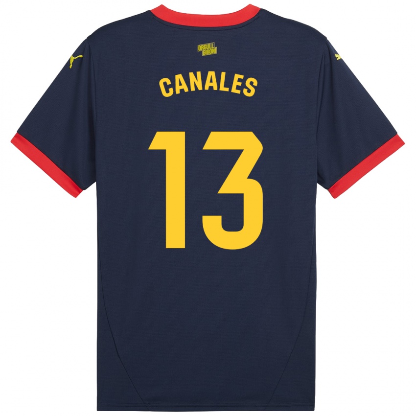 Niño Camiseta Juanvi Canales #13 Azul Marino Rojo 2ª Equipación 2024/25 La Camisa México