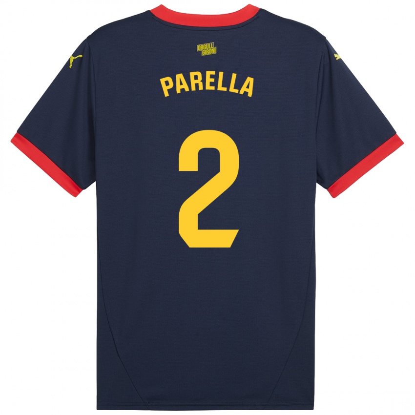 Niño Camiseta Virginia Parella #2 Azul Marino Rojo 2ª Equipación 2024/25 La Camisa México