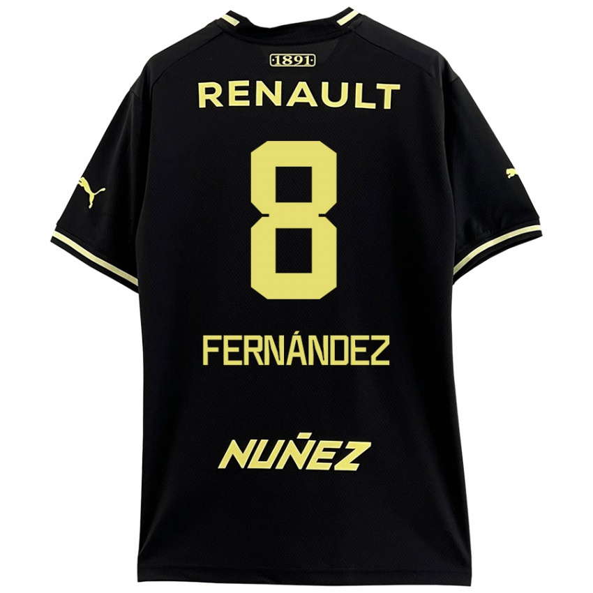 Niño Camiseta Leonardo Fernández #8 Negro Amarillo 2ª Equipación 2024/25 La Camisa México