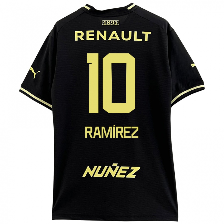 Niño Camiseta Gastón Ramírez #10 Negro Amarillo 2ª Equipación 2024/25 La Camisa México