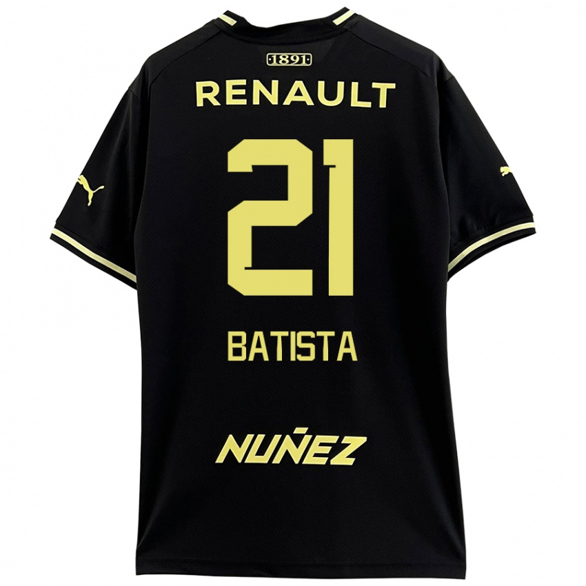 Niño Camiseta Facundo Batista #21 Negro Amarillo 2ª Equipación 2024/25 La Camisa México