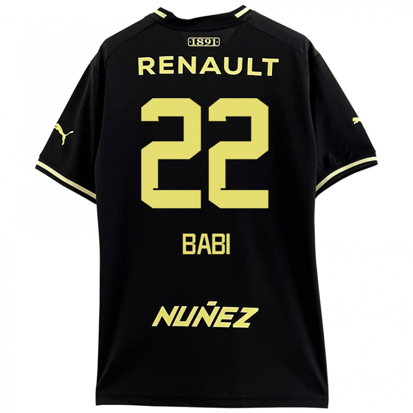 Niño Camiseta Matheus Babi #22 Negro Amarillo 2ª Equipación 2024/25 La Camisa México