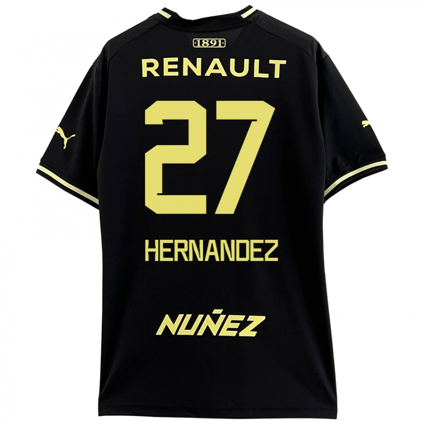 Niño Camiseta Lucas Hernández #27 Negro Amarillo 2ª Equipación 2024/25 La Camisa México