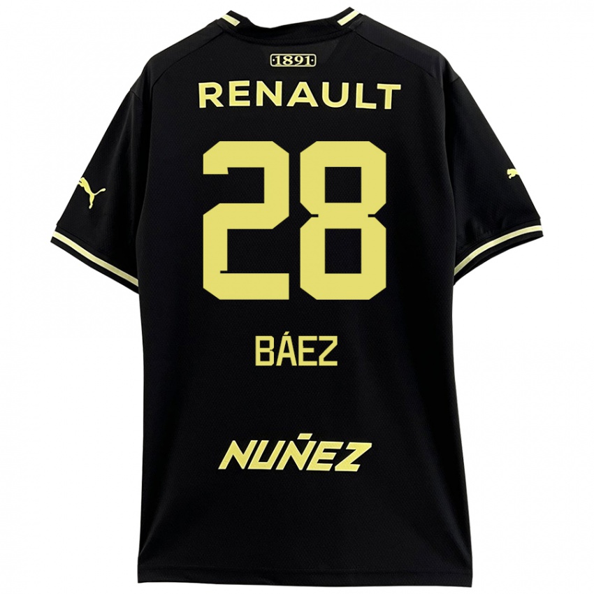 Niño Camiseta Jaime Báez #28 Negro Amarillo 2ª Equipación 2024/25 La Camisa México