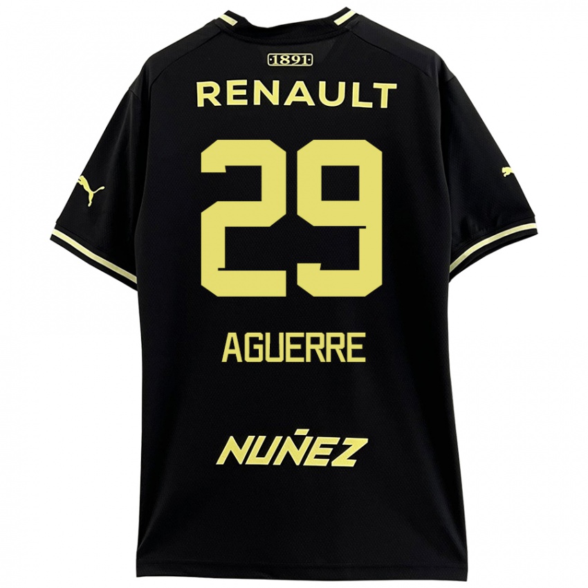 Niño Camiseta Washington Aguerre #29 Negro Amarillo 2ª Equipación 2024/25 La Camisa México