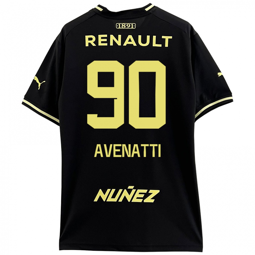 Niño Camiseta Felipe Avenatti #90 Negro Amarillo 2ª Equipación 2024/25 La Camisa México