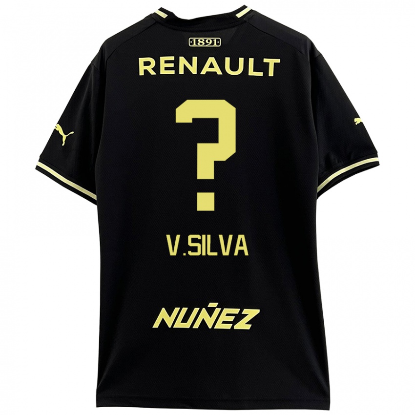 Niño Camiseta Valentín Silva #0 Negro Amarillo 2ª Equipación 2024/25 La Camisa México