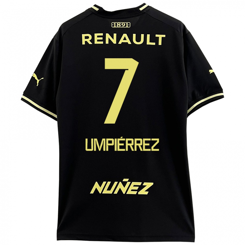 Niño Camiseta Leandro Umpiérrez #7 Negro Amarillo 2ª Equipación 2024/25 La Camisa México