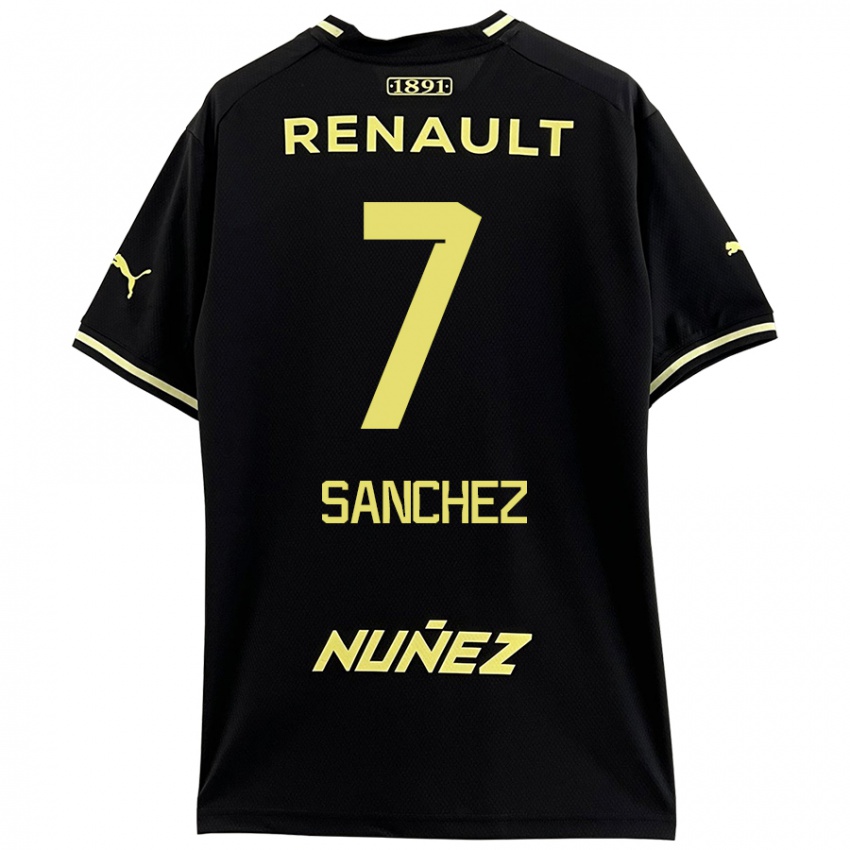 Niño Camiseta Carlos Sánchez #7 Negro Amarillo 2ª Equipación 2024/25 La Camisa México