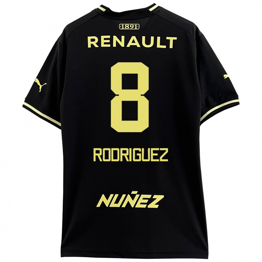 Niño Camiseta Sebastián Rodríguez #8 Negro Amarillo 2ª Equipación 2024/25 La Camisa México