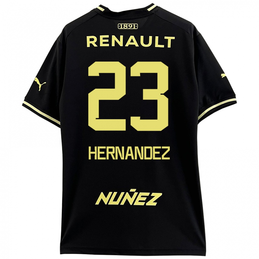 Niño Camiseta Abel Hernández #23 Negro Amarillo 2ª Equipación 2024/25 La Camisa México