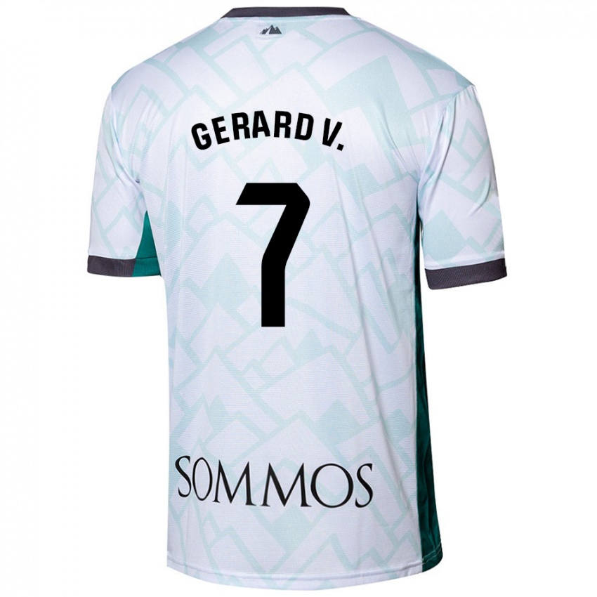 Niño Camiseta Gerard Valentín #7 Blanco Verde 2ª Equipación 2024/25 La Camisa México