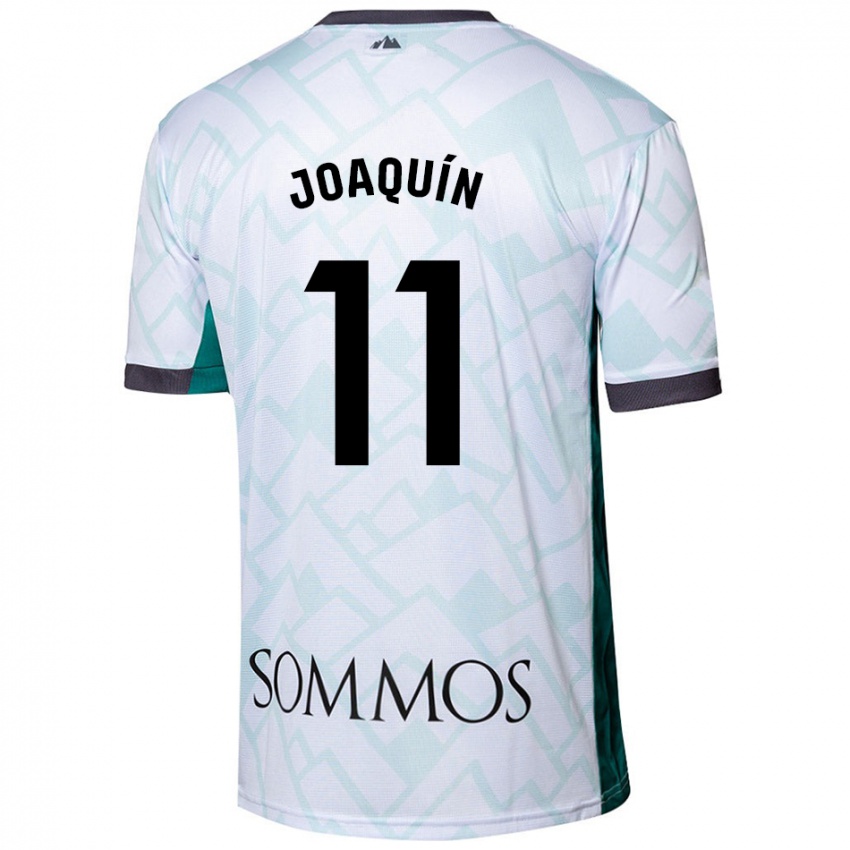 Niño Camiseta Joaquin Munoz #11 Blanco Verde 2ª Equipación 2024/25 La Camisa México